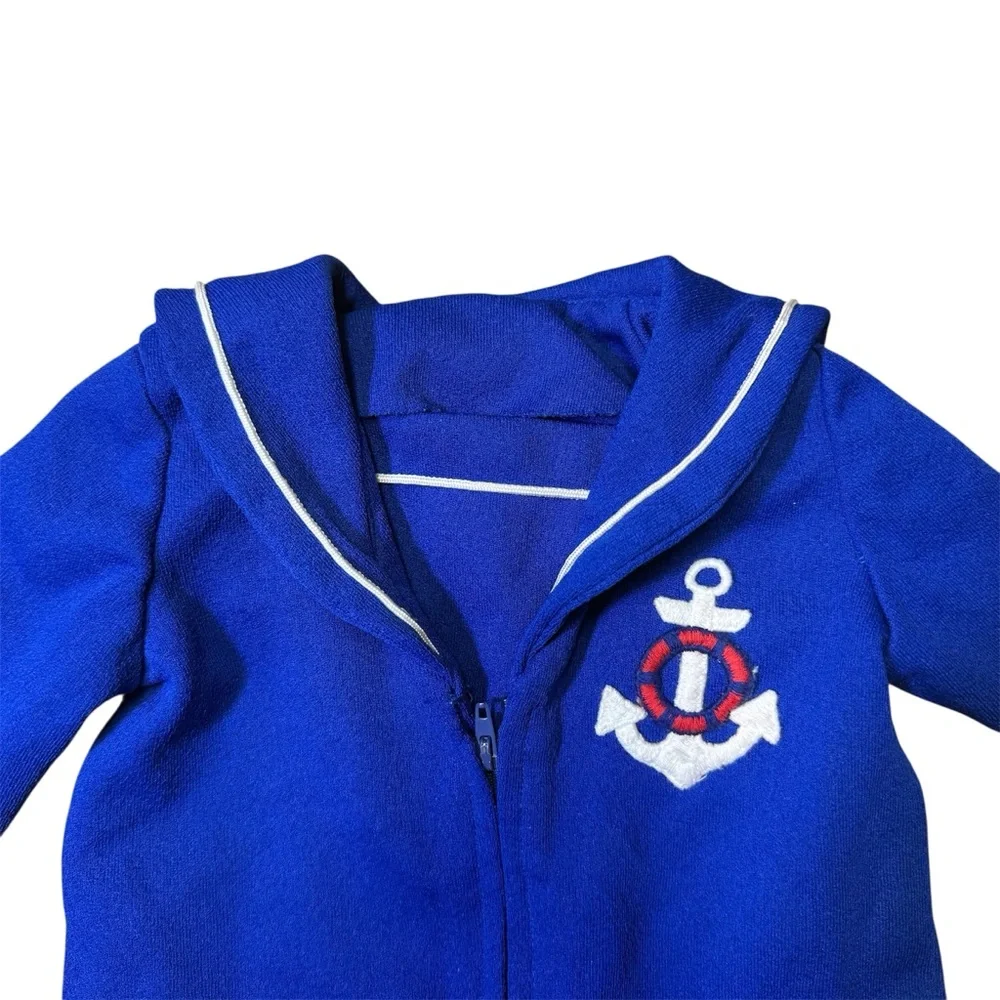 Cozy Blue Kids Sailor Onside Very Vintage 1970s - Picture 3 of 4
